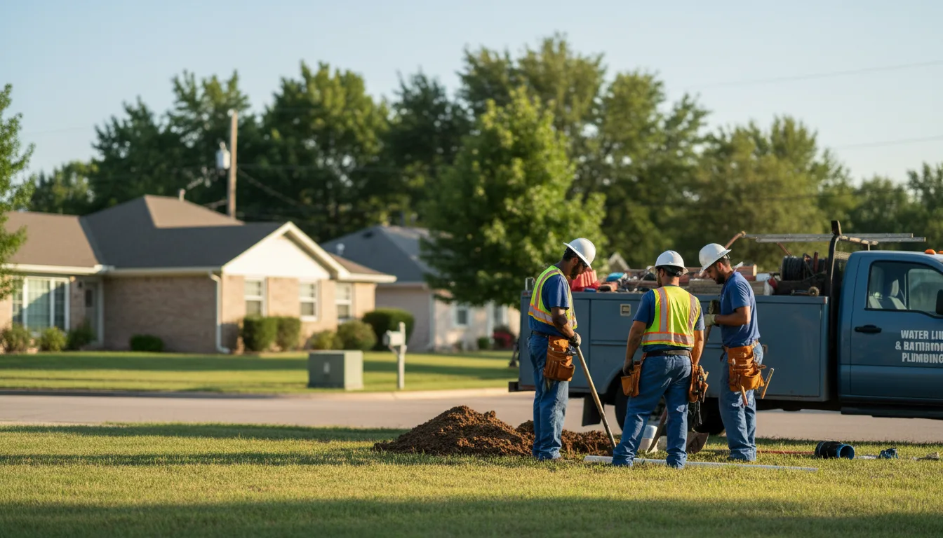 Residential water line and bathroom plumbing service in Cunningham, KY